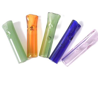 China Minimalist High Quality Flat Glass Colored Tips 35mm Long Custom Colored Glass Filter Tips for sale