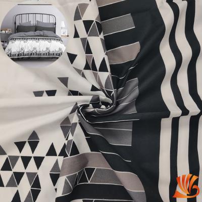 China Cheap Price Clean Design Bed Sheet Microfiber 100% Dye Polyester Material Antistatic Printing Fabric for sale