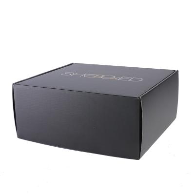 China Black Recyclable Custom Luxury Logo Packaging Different Size Mailer Boxes for sale