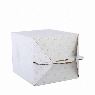 China Recyclable Custom Brown Craft Cake Box Custom Printing Logo With Handle Wedding Box Packaging for sale