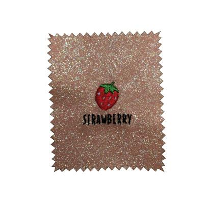 China Hot-selling cute machine embroidery glitter strawberry embroidery patches in all countries in 2021 for sale