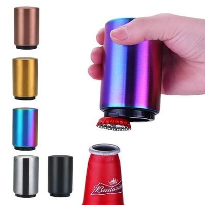 China Portable Automatic Magnetic Wine Opener Stainless Steel Bottle Opener Beer Bottle Opener Bar Tools Kitchen Instruments Christmas Gift for sale