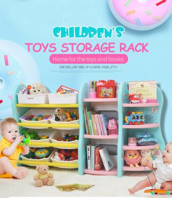 China Kids Toy Storage Rack Free Combination Sustainable Plastic System for sale