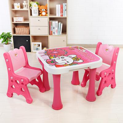 China Outdoor Bedroom Furniture Kids Designs Plastic Dining Table Table and Chairs S-001 for sale