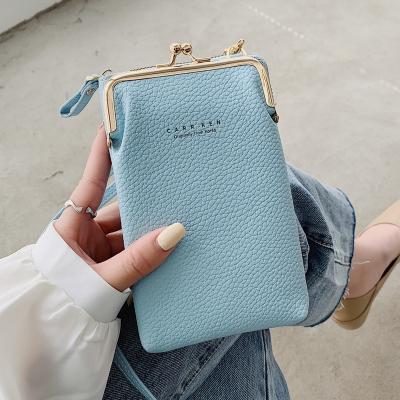 China Korean version of the female 2021 new wild retro small PU bag messenger bag summer shoulder bag fashion wallet mobile phone bag for sale