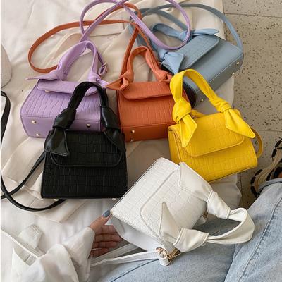 China 2020 New All-match Shoulder Bag Simple Fashion Popular Fashion Women's Small Square Celebrity Handbag Mesh PU Bag Small Bag for sale