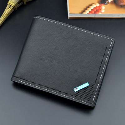 China 2020 Hot Selling Short Zipper Men's Youth Leather RFID Fashion Wallet, PU Leather Wallets for sale