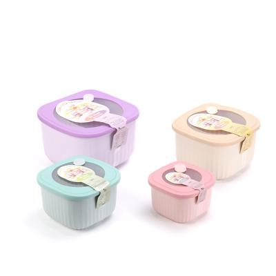 China Safe Non-Toxic High Quality Custom Plastic Food Storage Container Lunch Box 3400ML 2100ML 1150ML 550ML for sale