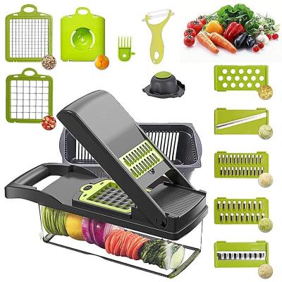 China Fashionable Home Kitchen ABS Stainless Steel Multifunctional Vegetable Cutter Manual Slicer Vegetable Cleaver for sale