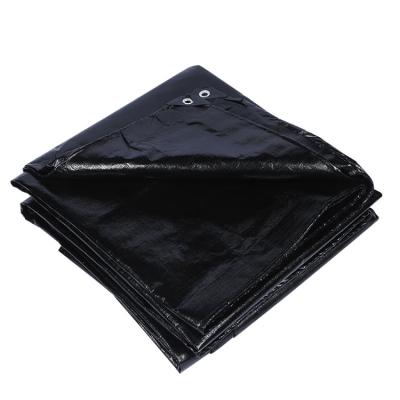 China Factory price black woven fabric waterproof pe tarpaulin pvc waterproof agricultural rain cover for sale