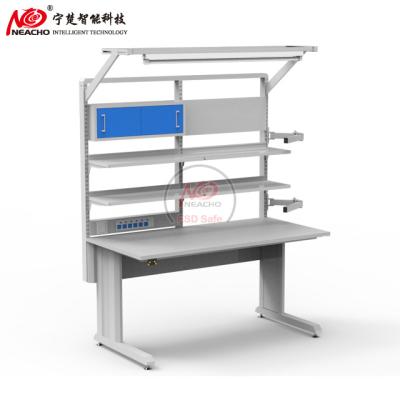 China European industry lab work garage bench Esd workbench lab furniture iron steel metal electric electric antistatic for sale