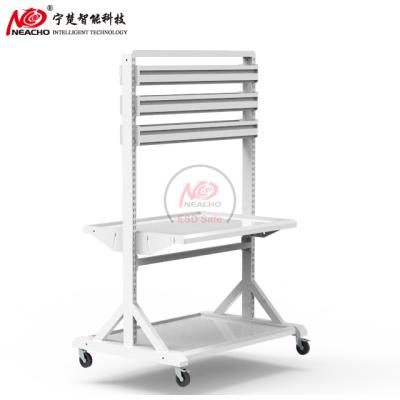 China EUROPEAN Custom Fix Stander ESD Square Orifice Support Adjustable Trolley With Silent Caster for sale