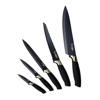 China Sustainable Stainless Steel Kitchen Knife Sets Chef Professional 5-Piece Set PP Handles Chef Knife for sale