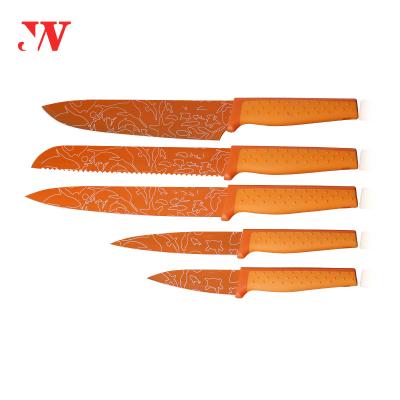 China Viable Wholesale Non-Stick Chef Knives Non-Stick Chef Knife Set Soles Chef Knife Set Ladies Blade Stainless Steel for sale