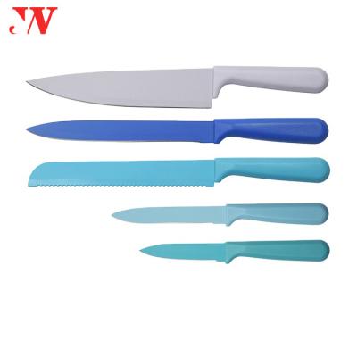 China Durable handle design ergonomic blade cut meat coatingchef knife set knife set steel knives wholesale for sale