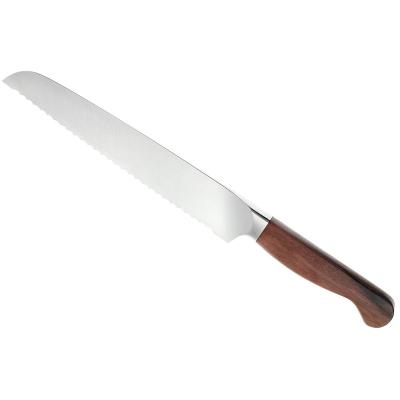 China Sustainable Sharp Chipped Stainless Steel New Custom Design Toast Manual Bread Knife for sale