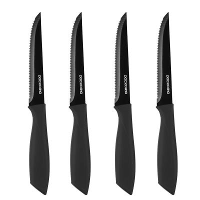 China Wholesale High Quality Sustainable Steak Set Stainless Steel High End ABS Serrated Steak Knife for sale