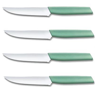 China Viable With PP Handle Plastic Sharp Steak Knife 4set Shredded Steak Knife Steak Knife Set for sale