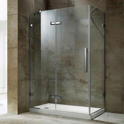 China Wholesale Price Modern Bathroom Rectangle Hinge Frameless Glass Shower Enclosures for sale