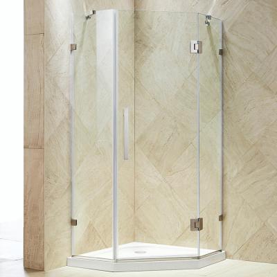 China Wholesale Price Diamond Shape Bathroom Hinge Modern Shower Enclosure Frameless Glass Shower Enclosure for sale