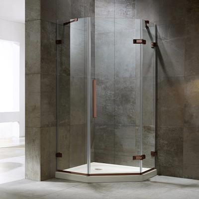 China Modern Bath Frameless Tempered Glass Bathroom Diamond Hinge Shower Enclosure Enclosure for sale