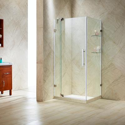 China Wholesale Modern Traditional Design Rectangle Tempered Glass Hinge Shower Enclosure for sale