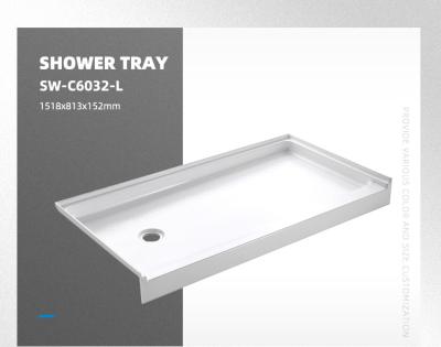 China High Quality Scratch And Stain Resistant Acrylic American Flat Base Simple Design Acrylic Bath Shower Tray Free for sale