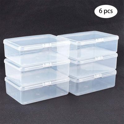 China Recycled Materials Wholesale Custom Clear Transparent Plastic Packaging PP Storage Hinged Box For Screws for sale