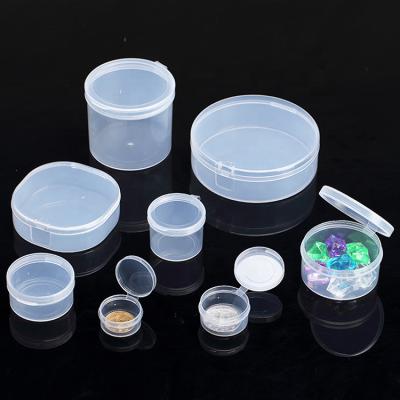 China Recyclable Custom Plastic Round Packaging Boxes Sealed Lid Container for sale