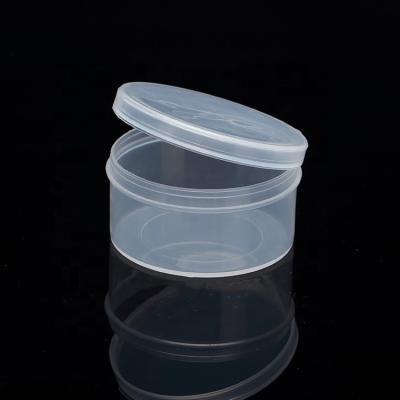 China Recyclable Round Shape Plastic Containers With Attached Lid for sale