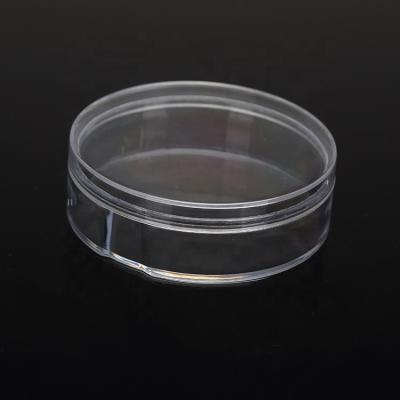 China Sustainable Fashional PS Material Round Plastic Container With Lid for sale