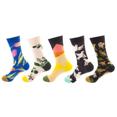 China New Arrival Antibacterial Happy Socks Novelty Pattern Colorful Men Socks Fashion Socks for sale