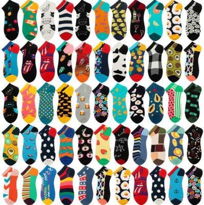 China New autumn and winter QUICK DRY geometric socks fruit food men's and women's cotton socks sports socks for sale