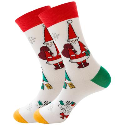 China Antibacterial Christmas Cotton Fashionable Mens Socks Elks Medium Tube Socks New Design Fashionable Style for sale