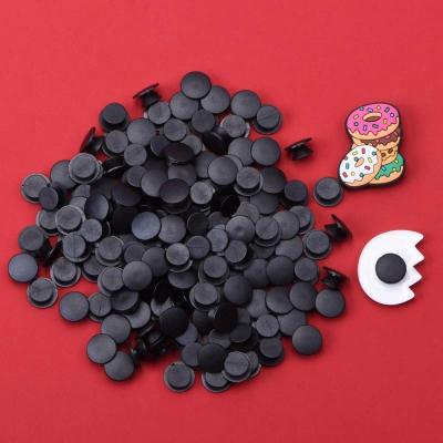 China Drag Charm 1.2mm Croc Black Back For Sale Clear Croc Back Button Croc Bit For Charms for sale