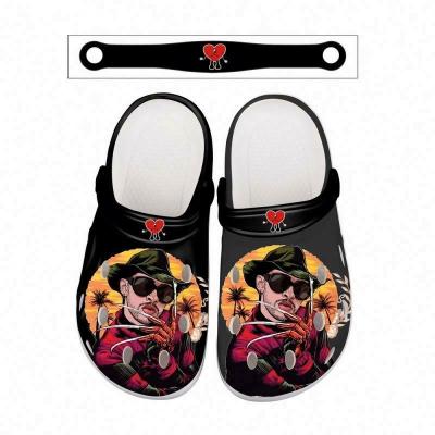 China Light Weight 1 Pairs MOQ Custom Design Mens Clogs Sandals Bad Bunny Custom Made Clog Shoes Kids Unisex Printed Clogs Men Gardening Shoes for sale