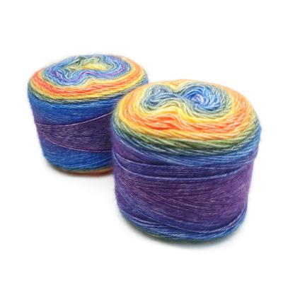 China New 49%Polyester 26%Recycled Anti-Static Cotton 24%Acrylic 1%Wool Spray Dye Fancy Blended Knitting Yarn for sale