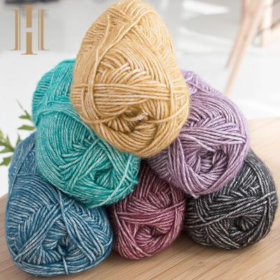 China Cotton Soft Warm Acrylic Blend Acid Resistant Knitting Yarn For Crochet Baby Novelty Yarn for sale