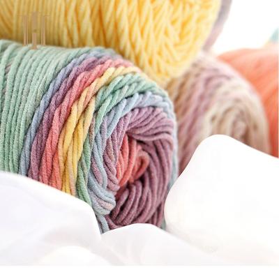 China High quality Abrasion-resistant rainbow 45% cotton and 55% acrylic yarn combed yarn cotton blended yarn for knitting for sale