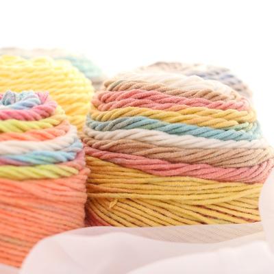 China Gradient Color Space Crochet Yarn Abrasion-Resistant Dyed Cotton Hand Knitting Acrylic Blended Yarn for sale