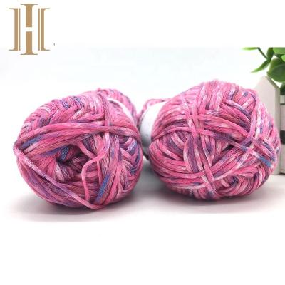 China Super Soft Chunky Fancy 100% Ribbon Yarn Vegan Acrylic Knitting Yarn Friendly Giant Price for sale