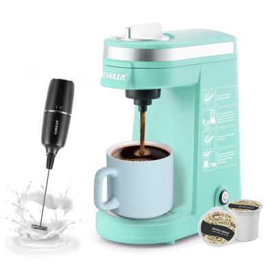 China New Single Serve Coffee Machine Single Serve K-Cup Capsule Coffee Machine with Milk Frother with Small Size for Household Use for sale