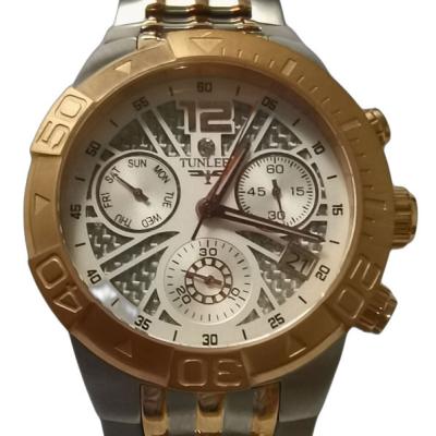 China New Custom Mechanical Full Calendar Watches Brand Water Proof Stainless Steel Watch Men for sale