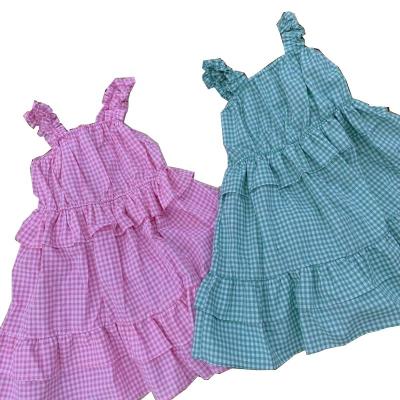 China Washable Suspender Dresses Sweet Summer Cotton Plaid Skirts And Cute Princess Dresses for sale