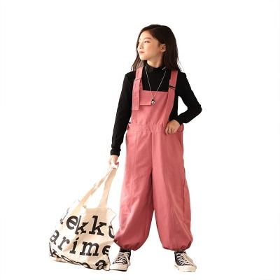 China Girl bib overall anti-pilling pants kids apparel factory direct sale design pop top style for sale