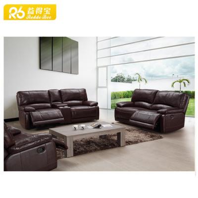 China Reclining Chinese Genuine Sofa With Leather Sofa Set for sale