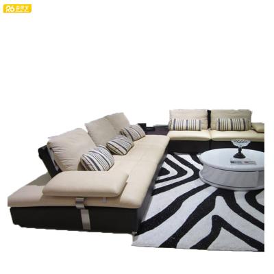 China yellow fabric living room sofa wood storage zhida for sale