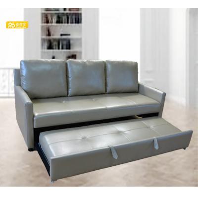 China (Other) Hot Selling Comfortable Leather Sofa Bed Adjustable With Cushion Wood Frame Sleeper Sofa for sale