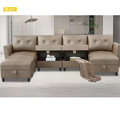 China Hot Selling New Design Removable Sleep Multi Function Sofa Bed And U Sectional Sofa Bed With Storage for sale