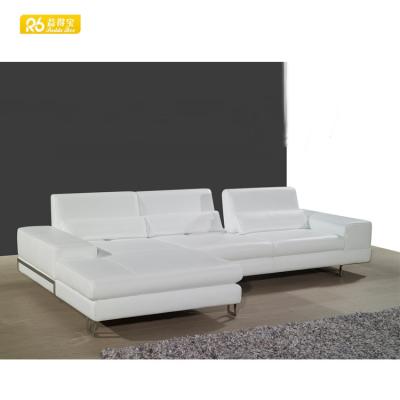 China Modern White L Sectional Sofa 9114 (Other) European Adjustable Shape Living Room Sofa for sale